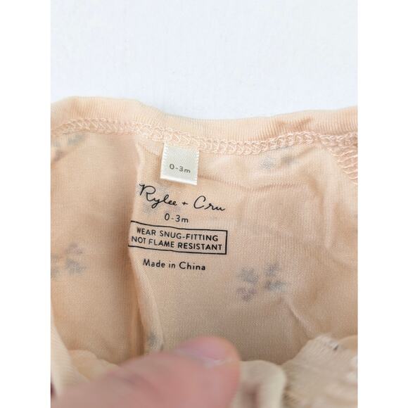 Rylee + Cru Bamboo Holly Footie - 0-3 Months - Picture 3 of 6